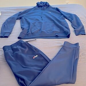 Navy blue Fila hoodie Sweatsuit 2 piece